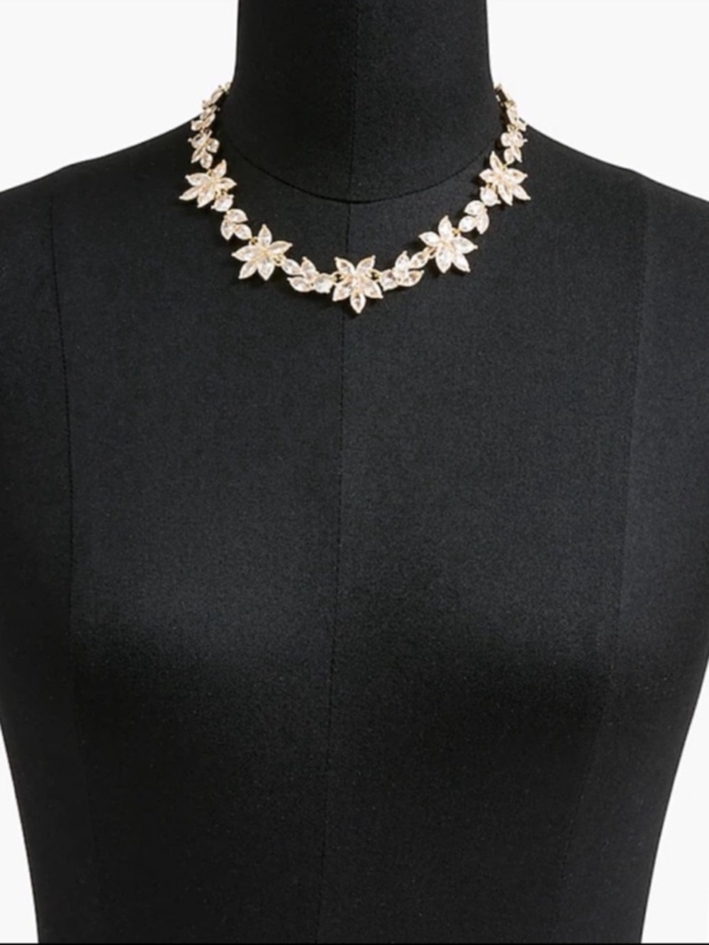 NWT J.Crew Crystal Leaves Necklace